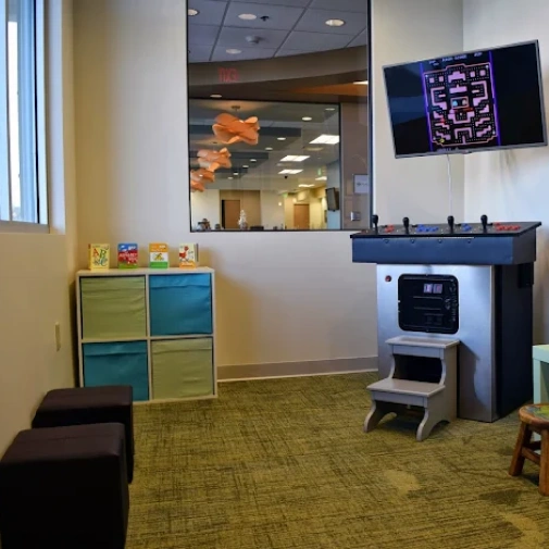 Family-friendly dental office waiting area at Powers Dental Group in Cordera CO