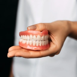 Complete dentures restoring a full smile and improving chewing ability