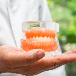 Immediate dentures providing a natural-looking smile after tooth extraction